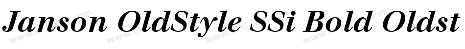 Janson OldStyle SSi Bold Oldstyle Figures字体转换
